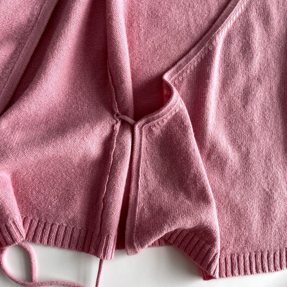 Vertigo Y2K Wool Angora Cashmere blend Wrap Cardigan Sweater  Size L Pink - Picture 10 of 15